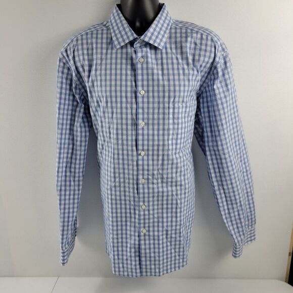 Pronto Uomo Dress Shirt‎ Button down 2XLT blue non iron 1401 - Picture 1 of 10